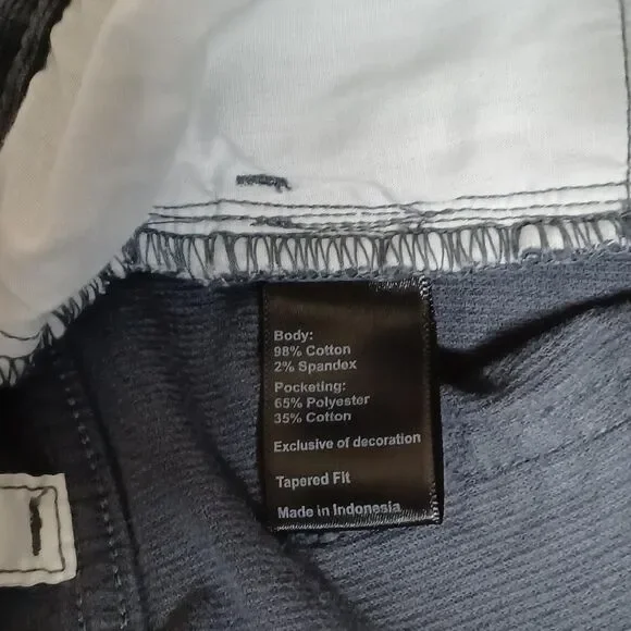 Flint And Tinder Pants Mens 33x32 Gray Corduroy Tapered Fit Stretch Casual - Picture 10 of 16